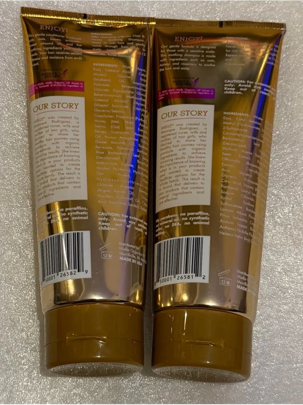 Mielle Oats & Honey Soothing Body Wash - Golden Set of two.